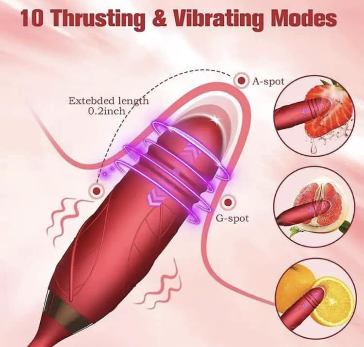 Scarlet Whispers Premium Roses Shape Adult Toy Massager
